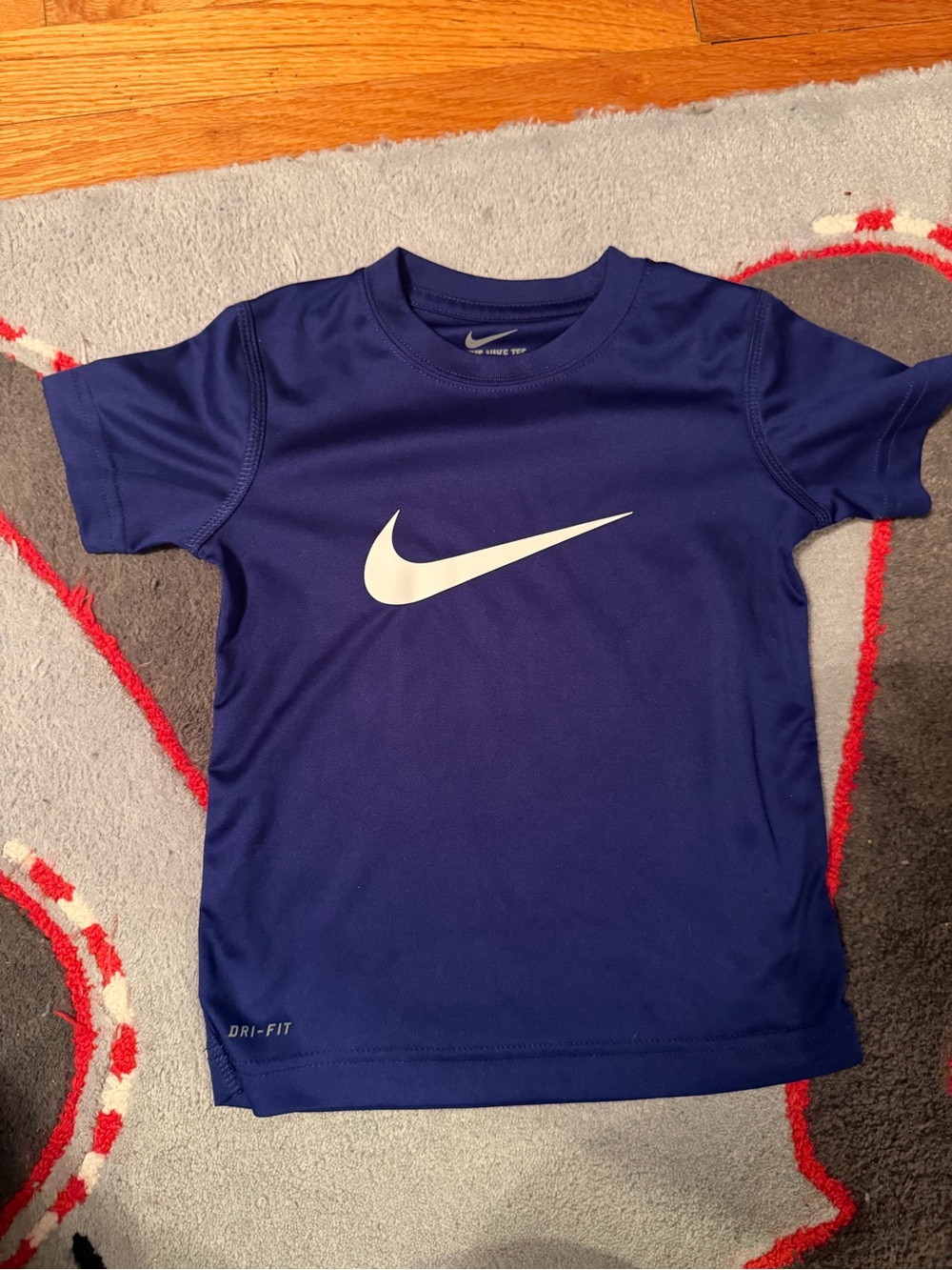 Nike Boys' Royal Blue Dri-FIT Short Sleeve Tee with White Swoosh